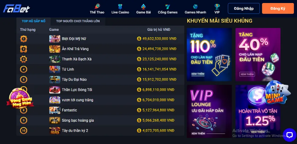 Biểu đồ các cấp độ VIP và lợi ích tại cpc3 login